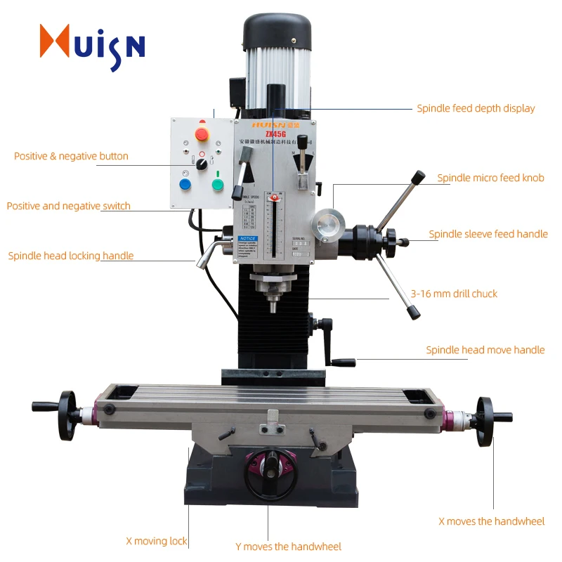 ピンポット HUISN ZX45G Drilling and Milling Machine - High Quality Gear Head