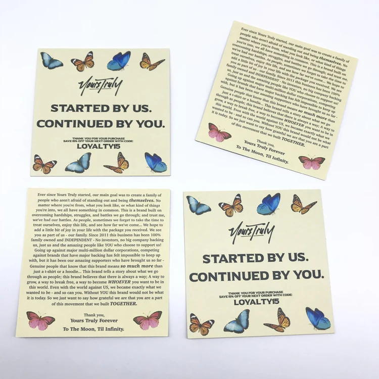 High Quality Customized Business Paper Card Printing / Greeting Thank You Postcard