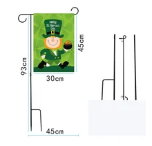 High Quality sublimation printing 30x45cm Double Sided Yard Lawn Flag 12x18 Inch  Blue Line blank Garden Flag With pole holder