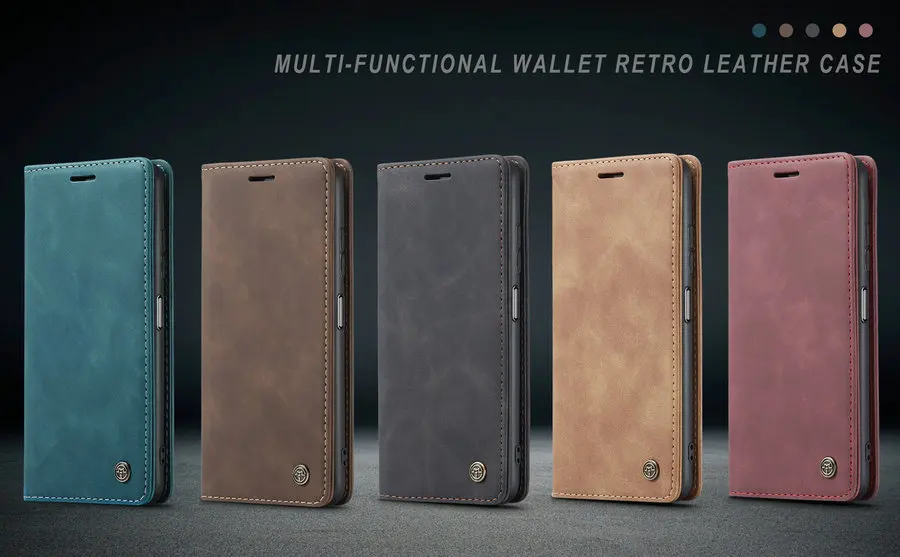 Custodia A Portafoglio In Pelle PU Per Xiaomi Redmi Note 11 Pro / Note 12 Pro 4G - Marrone, Con Slot Carte E Supporto - 2
