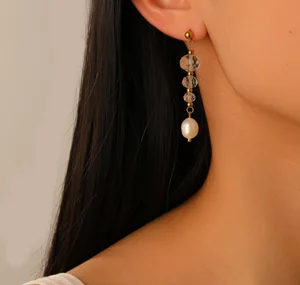 2026 Unisex Long Tassel Hoop Earrings Trend Gold Plated Pearl Drop Earrings Jewelry