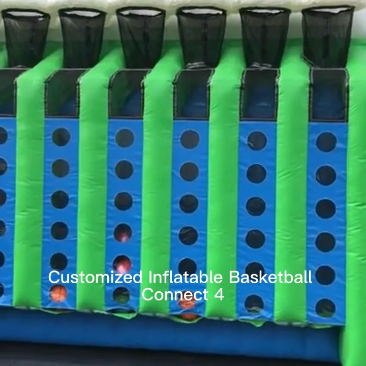 Inflatable Basketball Connect 4 Shots Game Basket Shoot Four Puissance