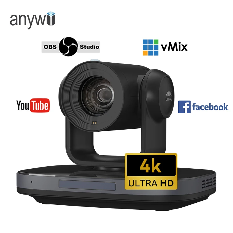 Pan Tilt Auto Tracking Camera For Church Anywii 4K NDI PTZ