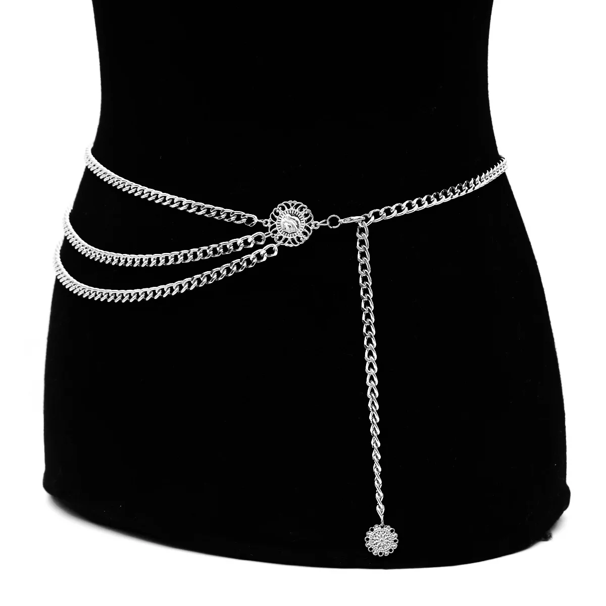 Western style retro punk body chain waist chain belt