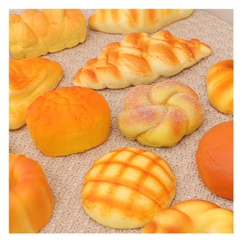 Soft Simulation Artificial PU Bread for Desserts Decoration Photography Props Supplies