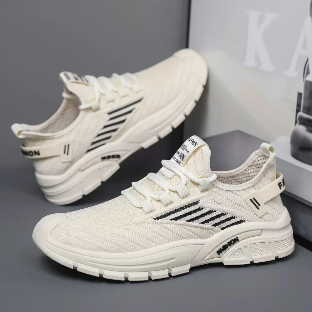 New Design Summer Sports Sneakers Mesh Breathable Lightweight Men Shoes with Casual Toe Fashionable Running Autumn Spring