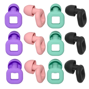 Soft Silicone Earplug with 2 Pairs Eartip Household Sundries for Noise Reduction Hearing Protection Sleeping 2 Pairs Included