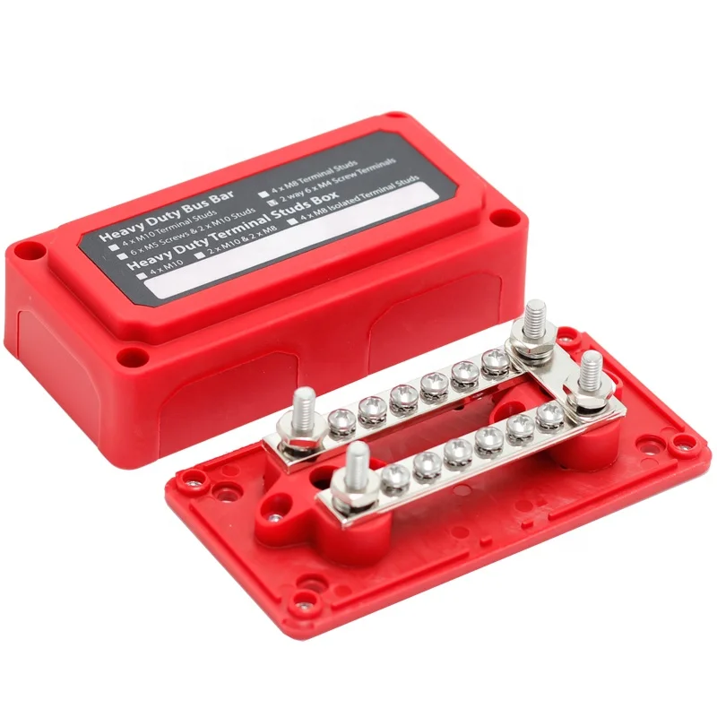 Bus Bar KIMISS Da 6 Posizioni - Terminale Elettrico Per Sbarra Collettrice, 100A, 12-48V, Per Camion E Barche