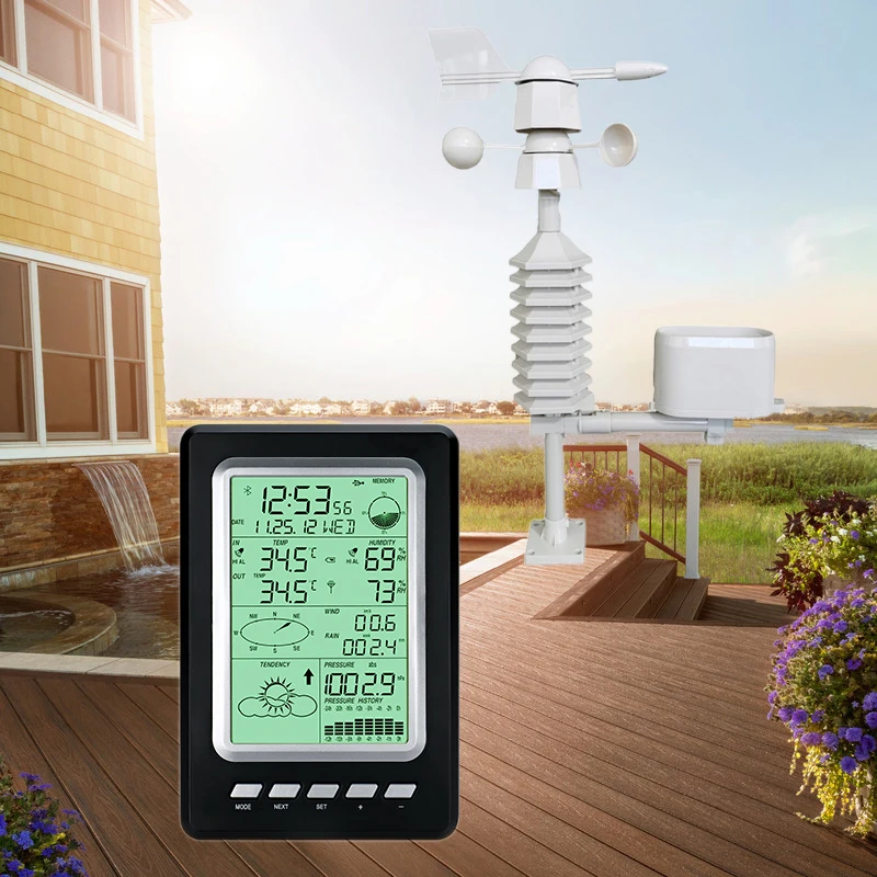 New Wireless Weather Station App Function Monitoring Temperature Humidity Rainfall Wind