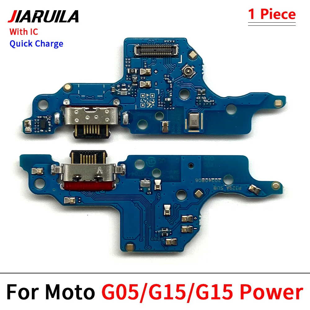 USB Charging Port Board for Moto G05 G15 Power E32S One 5G Ace G Play Power  5G 2024 Mobile Phone Flex Cables Placa De Carga