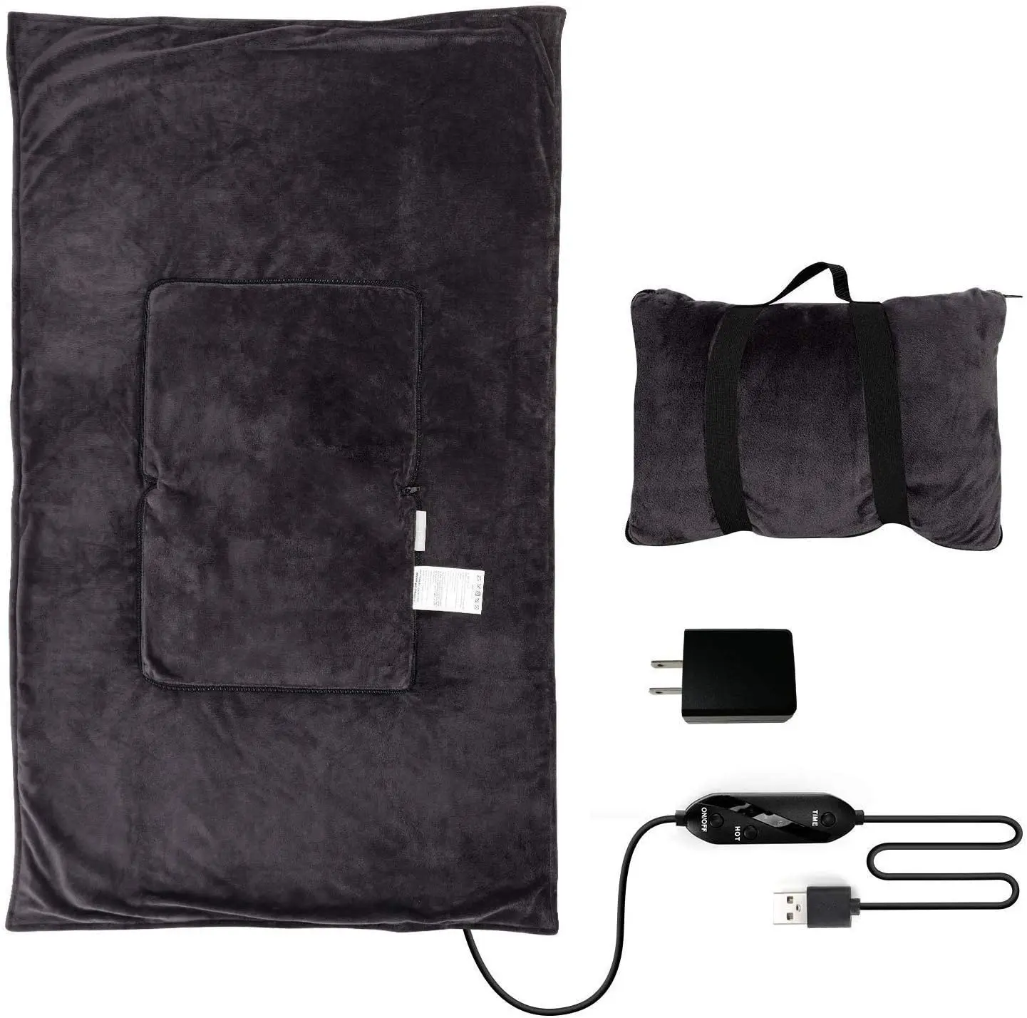 portable heated throw
