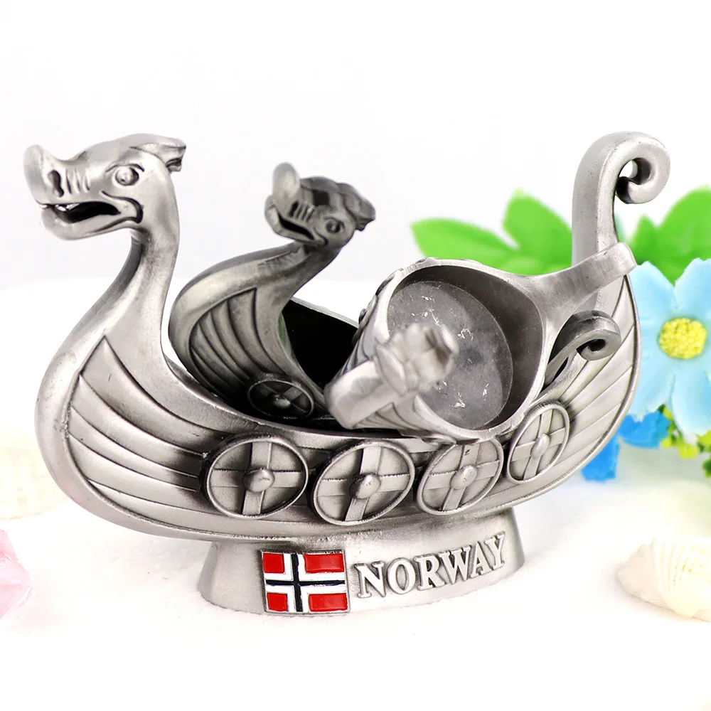 お土産亜鉛合金アンティークピューター仕上げバイキング船