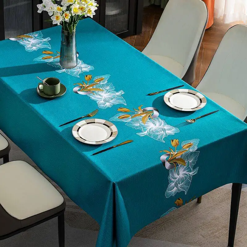 Wy Pvc Table Cloth Modern Design Luxury Household Fresh Waterproof Oil ...