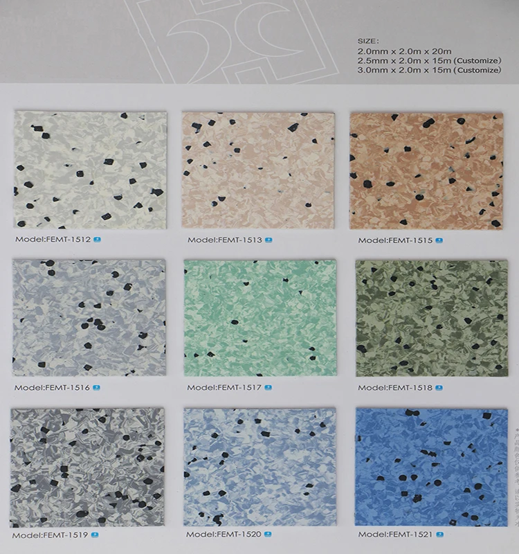 Hospital Waterproof Hospitals Homogeneous Vinyl Conductive Flooring For Medical For Control Center