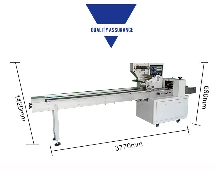 Tray Horizontal Pillow Type Small Servo Motor Compression Chocolate air Wrap Price Flow Pillow Roll Packing Machine