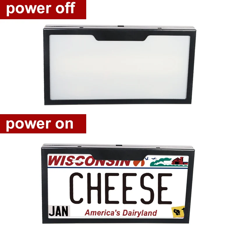 Electric White Car License Plate Hider With Metal Holder Buy License