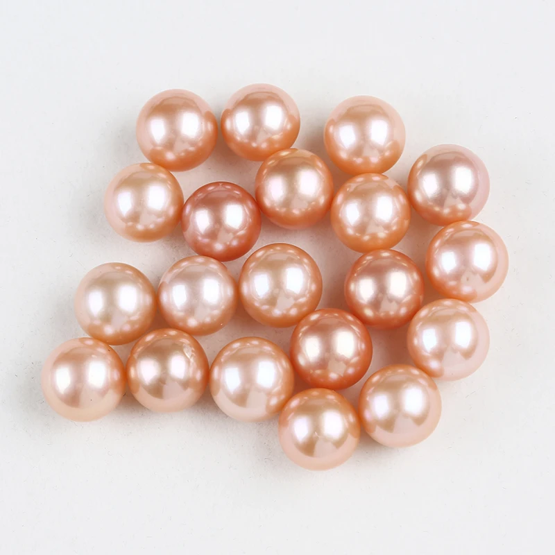 20 PCS 9-12mm Round Aa hot Freshwater with Edison Pearl oysters,Hot pink,Red,Blue,Orange,Yellow,Green,Champagne,Brown,Black,Bulk,Wholesale