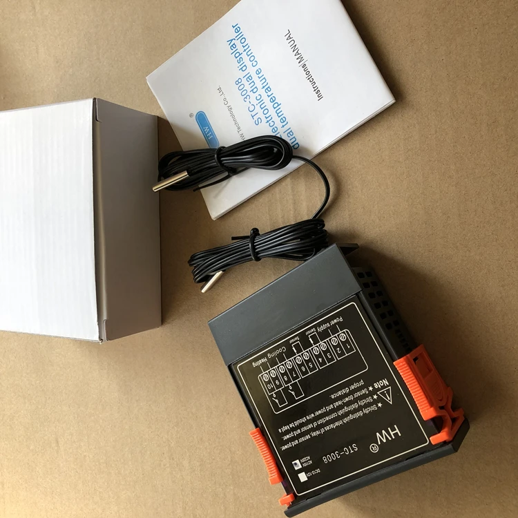 STC-3008 STC 3008 Dual Digital Temperature Controller Two Relay Output 12V 24V 220V Thermoregulator Thermostat Stc3008