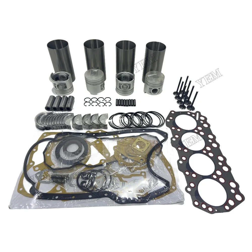 New Overhaul Rebuild Kit Compatible with Mitsubishi S4Q S4Q2 Engine Piston Ring Liner Gasket Set