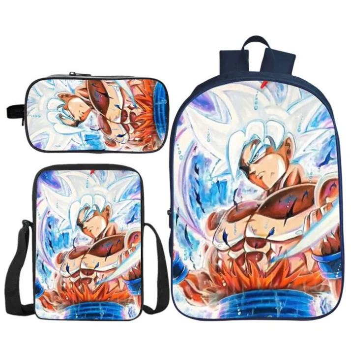 Dragon Ball Z Anime￼ Shoulder BAG SCHOOL BACKPACK Son Goku Orange Oxford  cloth