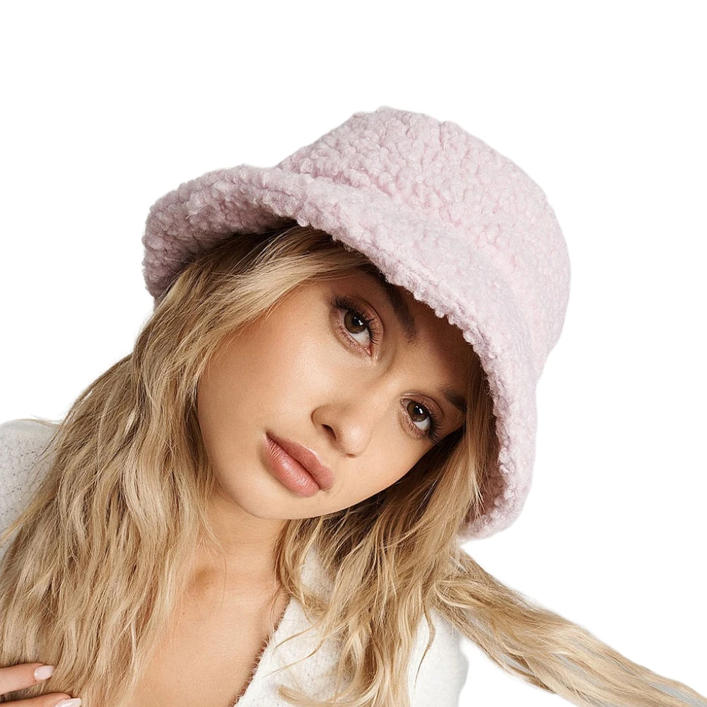 FF512 однотонная Рыбацкая шапка из овечьей шерсти женская теплая пушистая Пушистая Шапка зимняя меховая