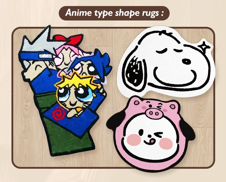 Cute Rug tiger Colorful Tufted Made Design Custom Shape Rug 3d Custom Rug