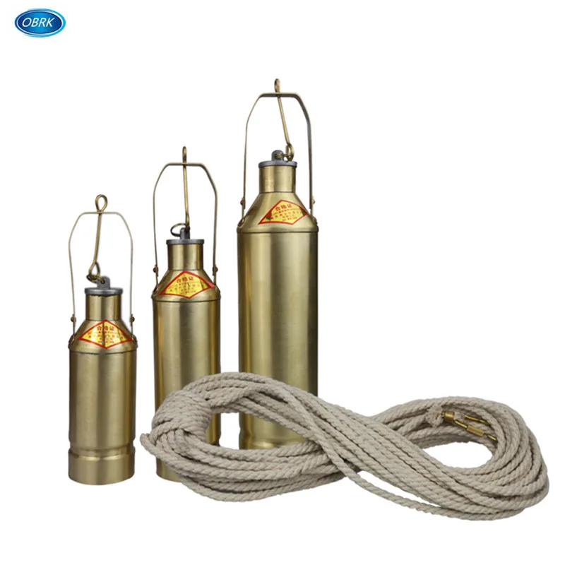 Universal All Level Sampling Copper Brass Steel Bottles Liquid Petrochemical Oil Sample Sampler Dead Bottom Tank Oil Sampler