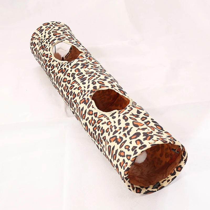 leopard print cat tunnel