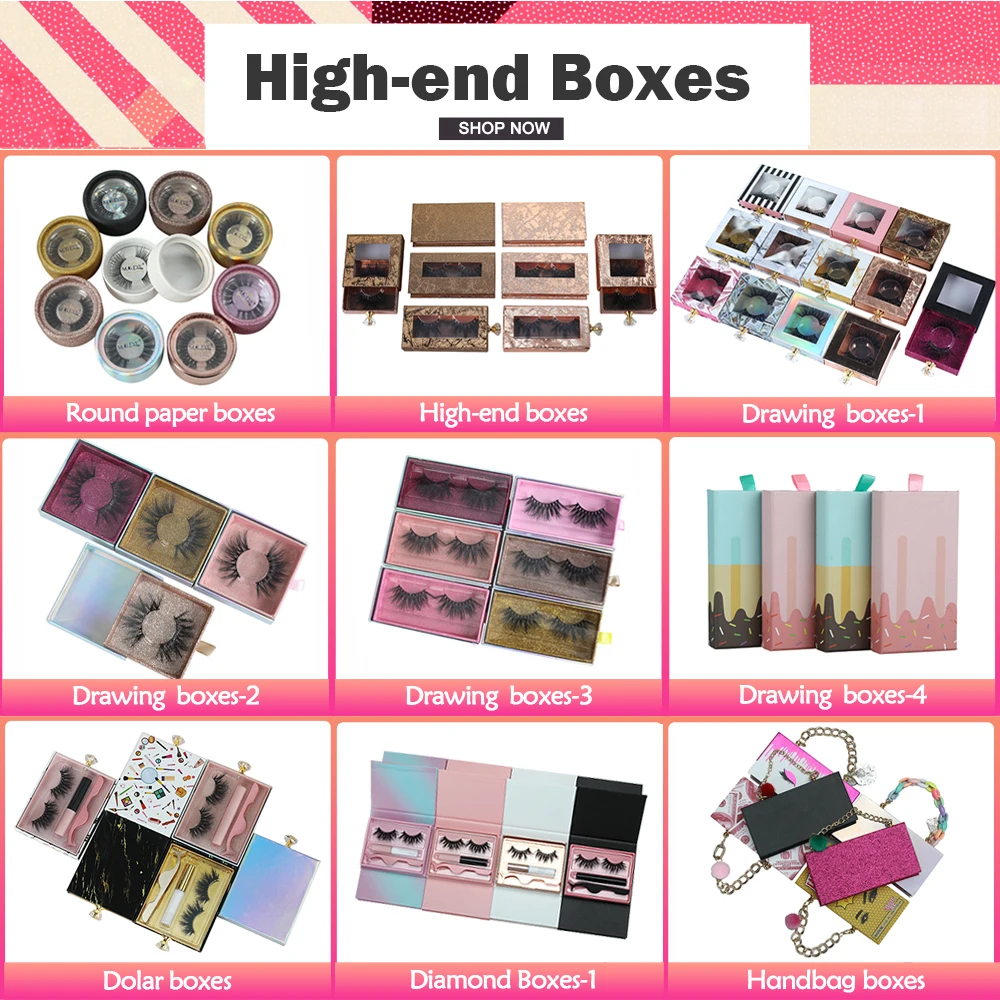 Lashes Cases for Customize Your Own Eyelash Box Eyelash case with Customized Empty Lash Book Empty Lash Boxes