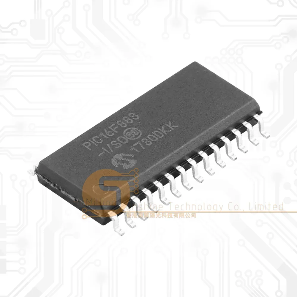PIC16F883ISO 8-Bit Microcontroller IC SOP-28 7KB Flash for Industrial Control Smart Home