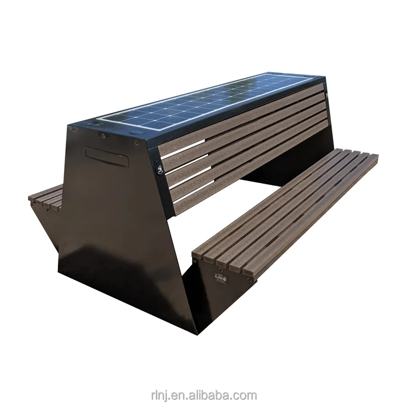 Smart Solar Panel Bench Outdoor Furniture Solar Energy System For ...