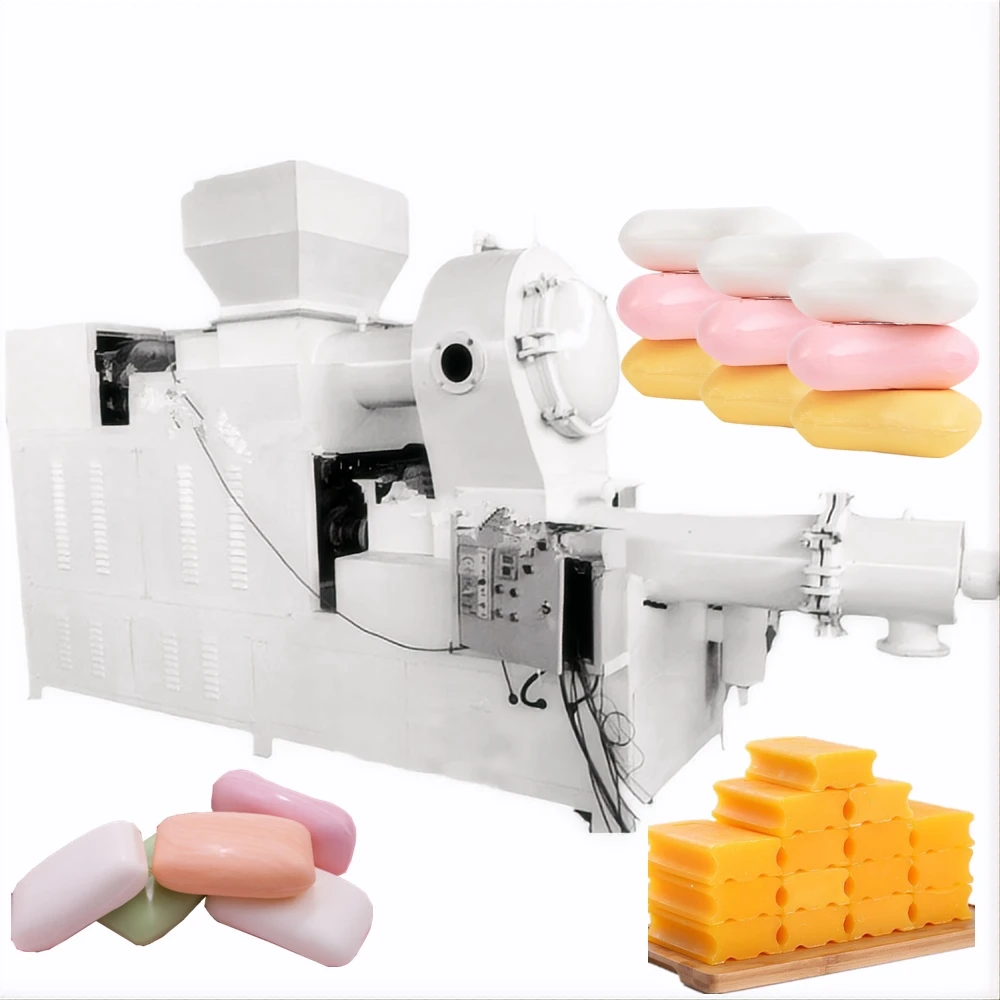 Making Machine 100-1000Kg Per Hour Complete Laundry Bar Soap Line Basic Oils and Caustic Soda Saponification