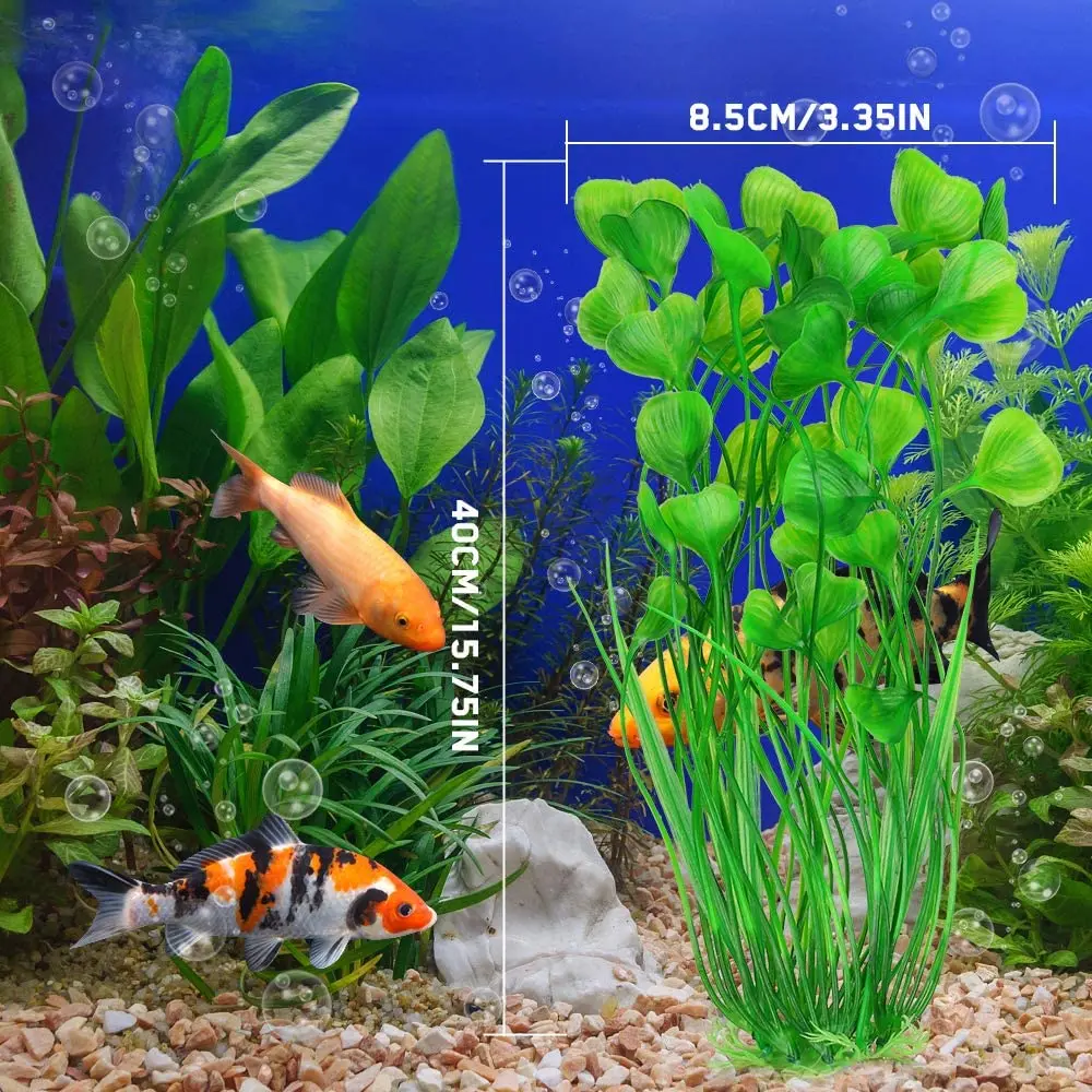 Artificial Fish Tank Plants 15.75inch Large Plastic Aquatic Plant Fake