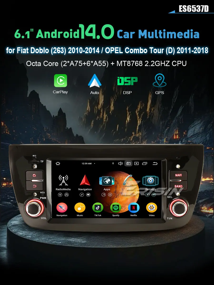 Autoradio gps player con carplay wireless per fiat doblo combo_voghion.com