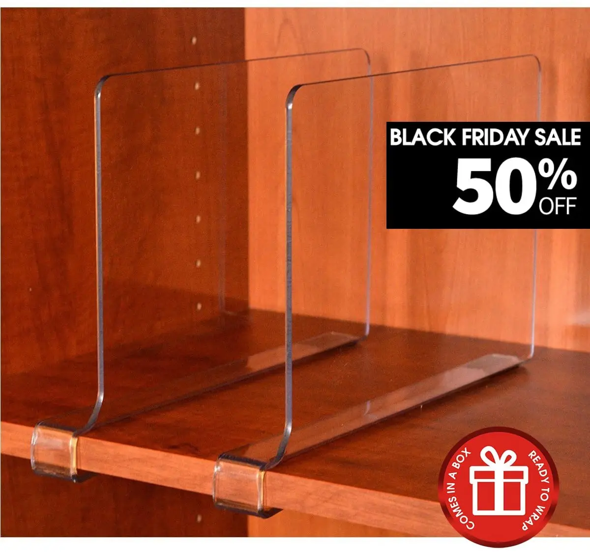 Multifunction Acrylic Shelf Dividers Closets Shelf And Closet Separator