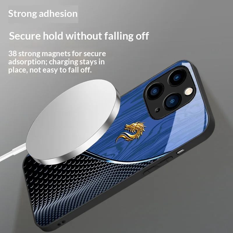 IPhone16 Mobile Phone Case Animal Design Magnetic Wood Grain