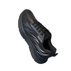 High Quality New Breathable Lightweight Boys Air Cushion Deodorant Fashion Shoes Casual Sports Running Shoes Black