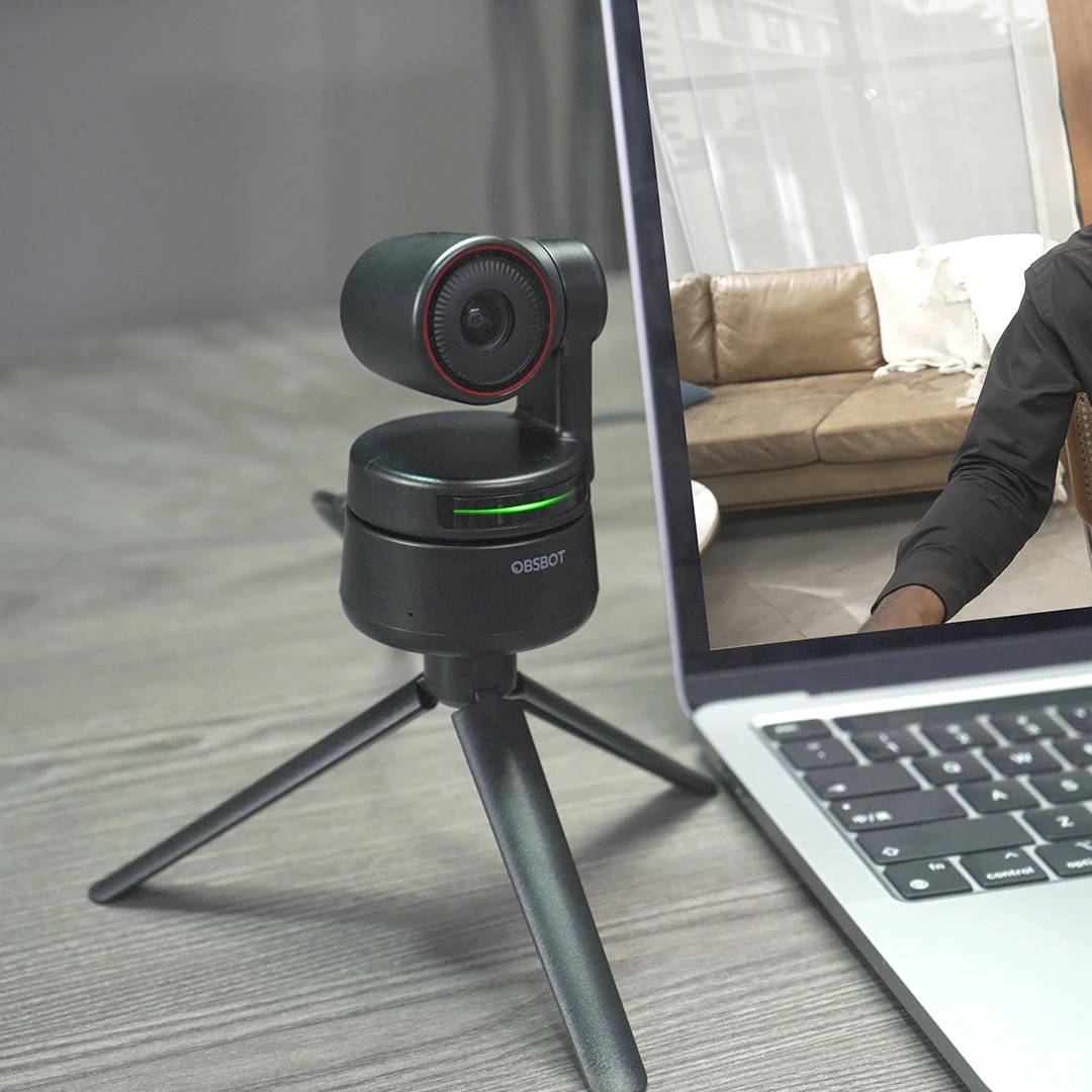 OBSBOT Tiny 4K AI搭載PTZ 4K 4倍ズームウェブカメラ、デュアル全方向