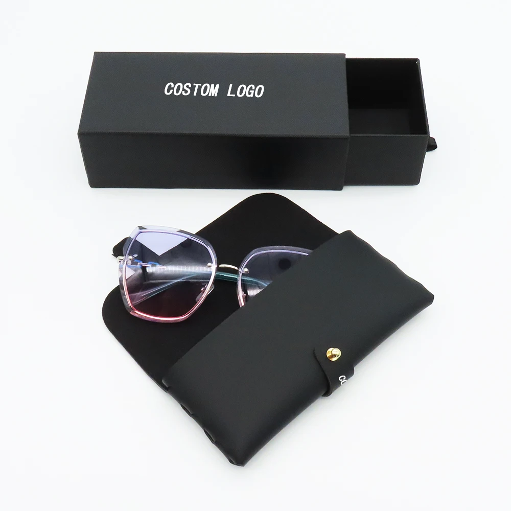 Luxury Bulk Handmade Shipping Boxes For Sunglasses Triangle Glasses Pocket Case Belt Eyeglasses 0064