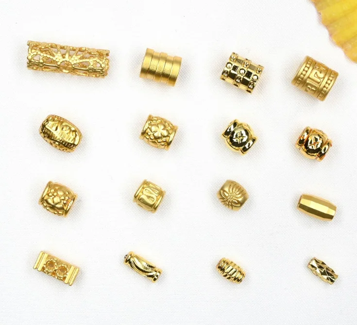 Gold Filled Starburst Rondelle Spacer Beads, 4x6mm/5x8mm 18K Gold Fill –  Bestbeads&Beyond