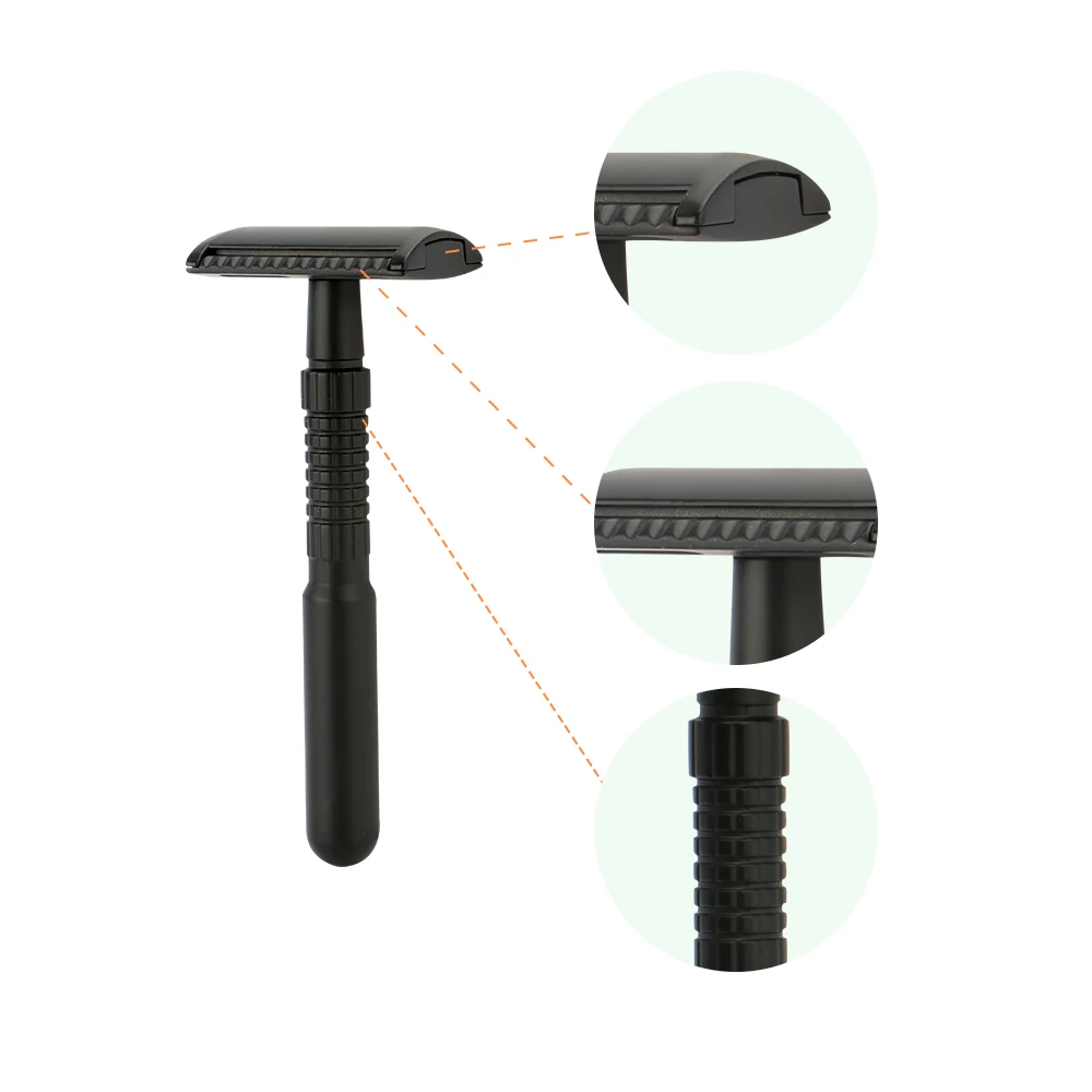 Safety razor Haward Metal Black Color Double Edge Blade Safety Razor ...