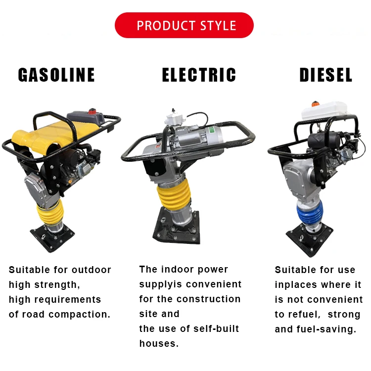 Cheap Portable Construction Earth Rammer Vibratory Electric Type Tamping