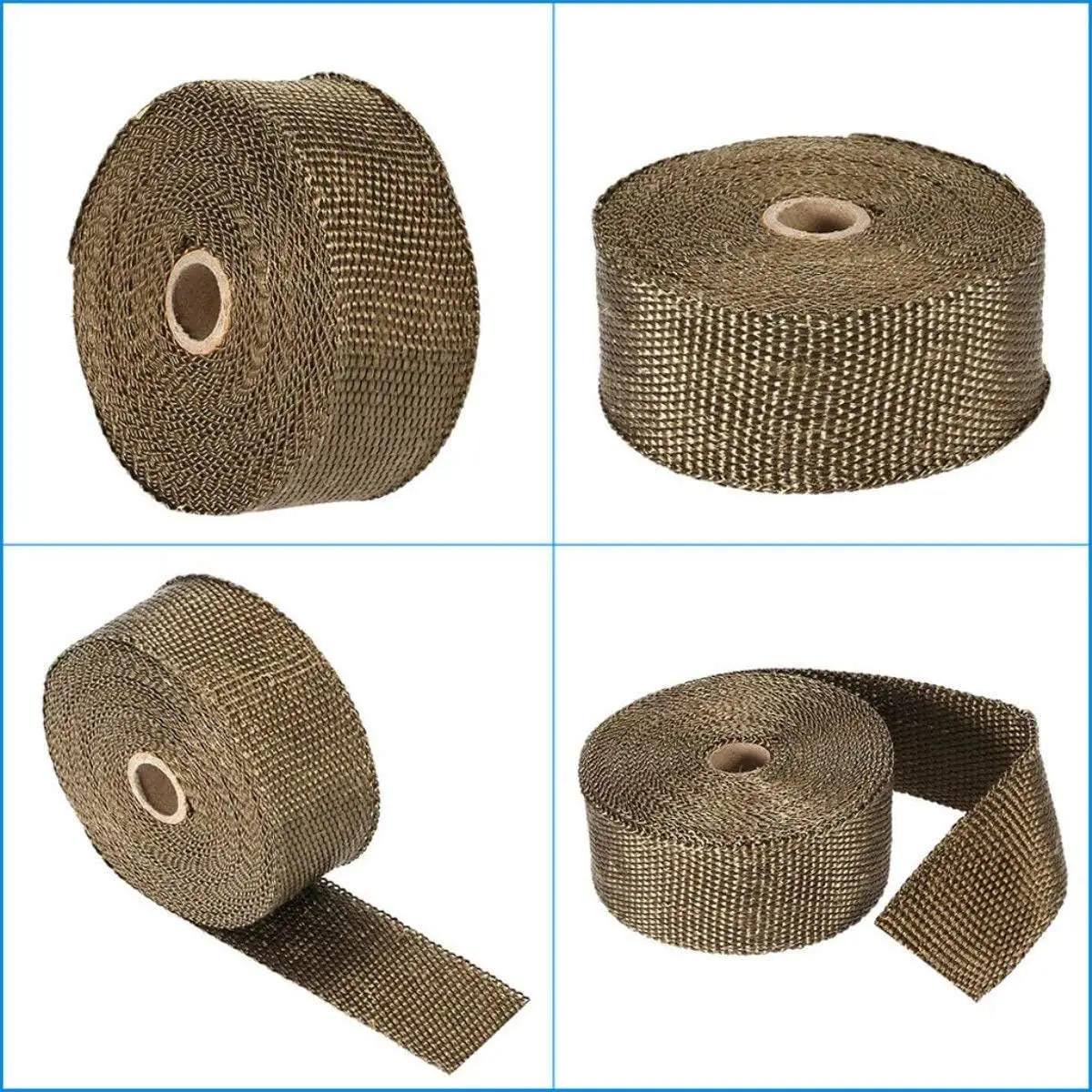 GamirA Bande Thermique Fibre Verre Échappement Moto 4M - Protection Chaleur Jusqu'à 2000°F