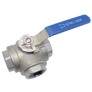 Megairon Factory Direct Sales 1/2" to 2" Female T-Type Ball Valve with Heavy Duty Blue Vinyl Insulation Handle