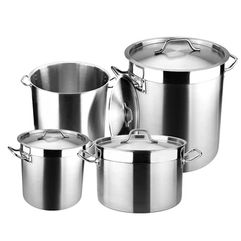 20 Quart Stockpot Restaurtant Big Stainless Steel Stove Industrial Pasta Cooking Pots Stock Pots Used For Water Bath Canner