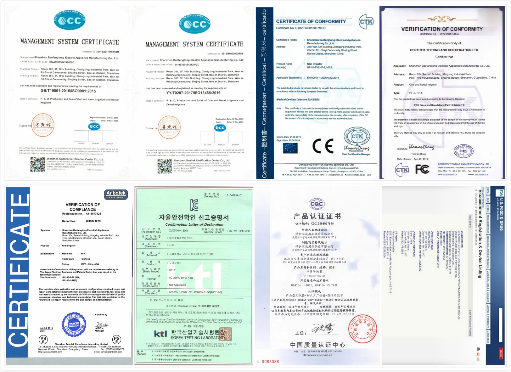 Professional Countertop Water Flosser with 1000ml Large Capacity High Pressure 30-110PSI and 5 Working Modes Oral Irrigator