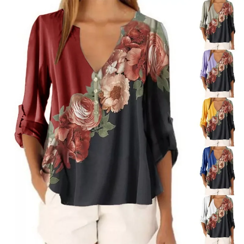 Womens Tops and Blouses T Shirt for Work Plus Size Long Sleeve Summer