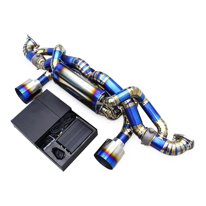 Obm Titanium Catback Exhaust Pipes For Porsche 718 Cayman GT4 RS 4.0L 2022-2025 Muffler With Valve