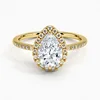 1 carat moissanite ring (teardrop shape)