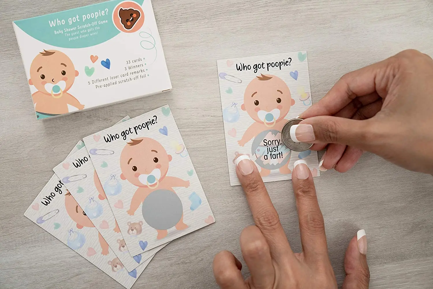 Baby Shower Scratch Off Cards For Boys - 30 Pack With Winners & Sorry Cards, Perfect For Raffles, Games & Prizes
